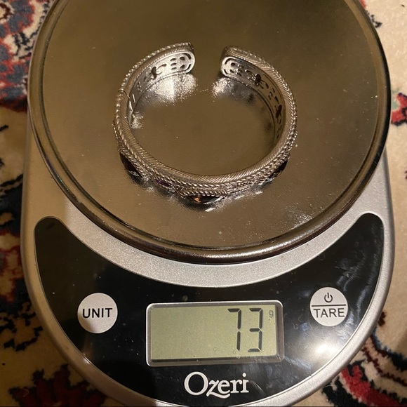 Heavy Judith Ripka Sterling Silver cuff bracelet - Picture 5 of 7